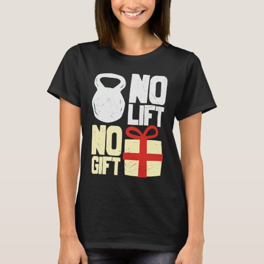 No Lift No  Ugly Christmas Santa Gym Workout Graph Tシャツ (正面)