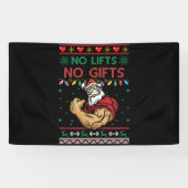 No Lifts No s醜いクリスマストレーニングパワーリフティング 横断幕 (横)