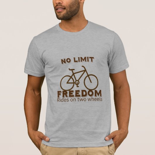 No Limit Freedom Bicycle T-Shirt for Men | Cycling Tシャツ (正面)