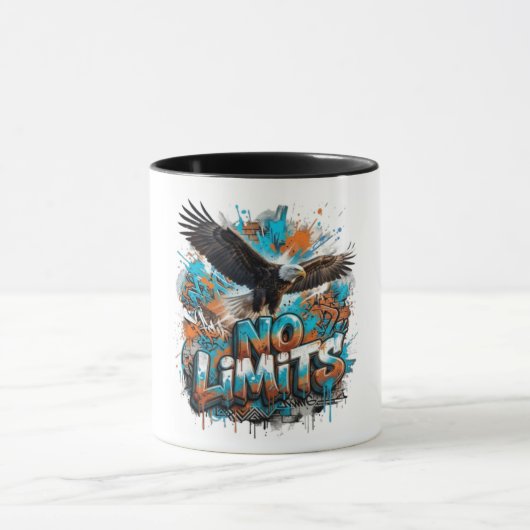 No Limits Eagle コーヒーマグ | モチベーションあふれる野生動物 マグカップ (中央)