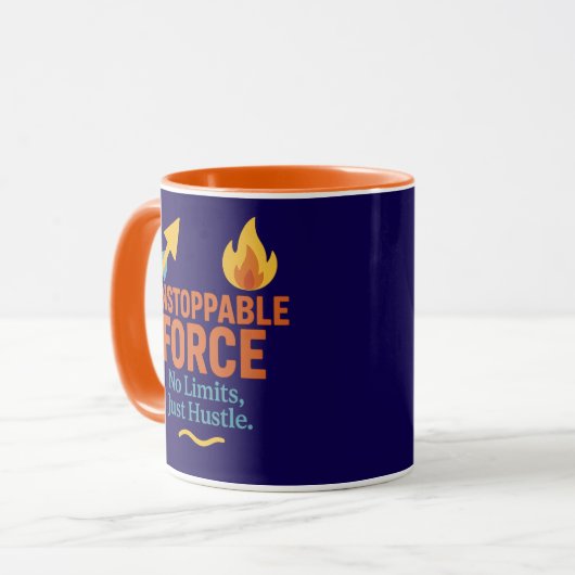 No Limits, Just Hustle | Motivational Combo Mug マグカップ (正面左)