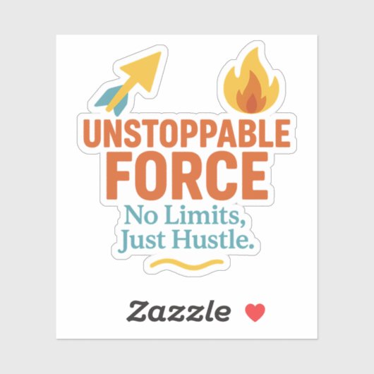 No Limits, Just Hustle Motivational Vinyl Sticker シール (シート)