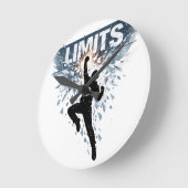 No Limits Motivation Design ラウンド壁時計 (傾斜)