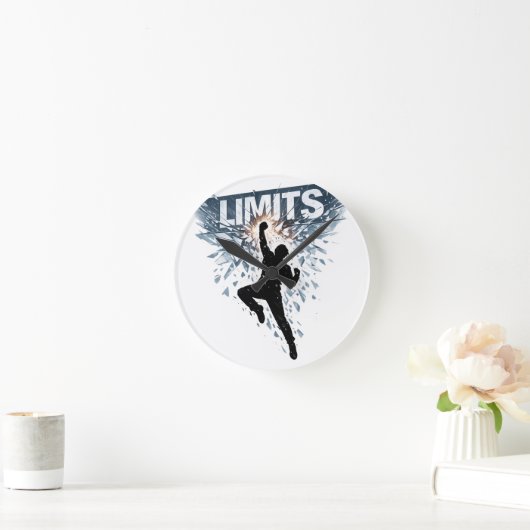 No Limits Motivation Design ラウンド壁時計 (ホーム)
