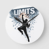 No Limits Motivation Design ラウンド壁時計 (正面)