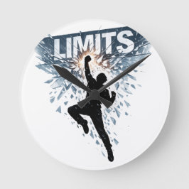 No Limits Motivation Design  ラウンド壁時計