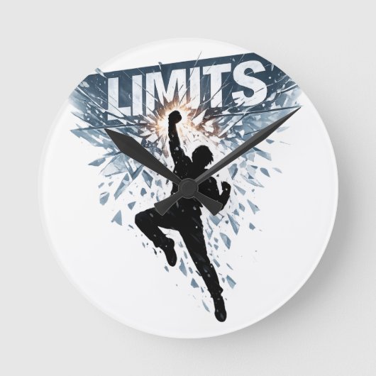 No Limits Motivation Design ラウンド壁時計 (正面)