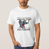 No limits No Fearスケートボードスケーター Tシャツ (正面)