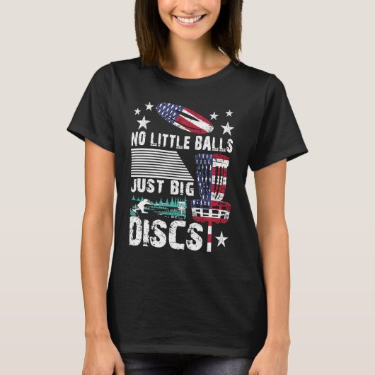 No Little Balls Just Big Disks Frisbeeユーモアのある Go Tシャツ (正面)