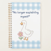 No Longer Explaining Myself Goose Gingham Planner プランナー手帳 (正面)