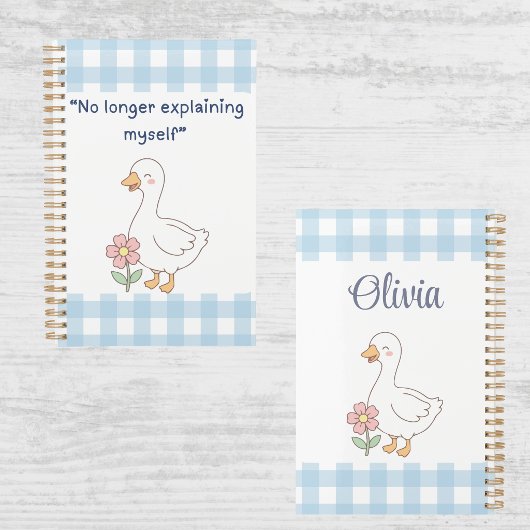 No Longer Explaining Myself Goose Gingham Planner プランナー手帳