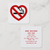 No Love For Smoking Sign スクエア名刺 (正面/裏面)