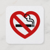 No Love For Smoking Sign スクエア名刺 (正面)