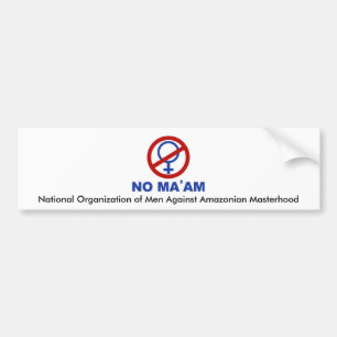 No_maamのAに対する人の国民の団体や組織… バンパーステッカー