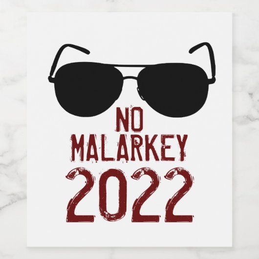 No Malarkey 2022 ワインラベル (シングルラベル)