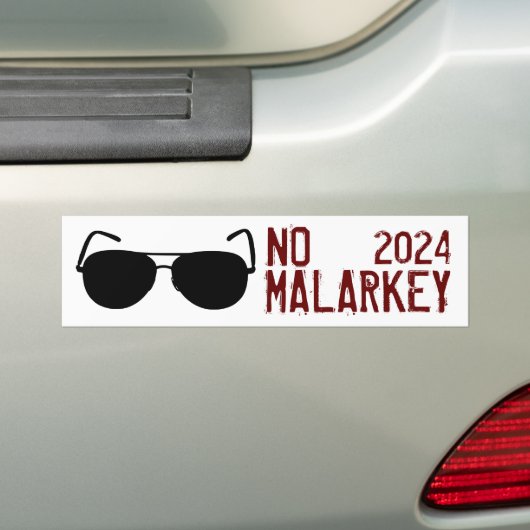 No Malarkey 2024 バンパーステッカー (車上)