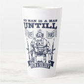 No Man Is A Man Until He Has Been A Soldier カフェラテマグ (正面)