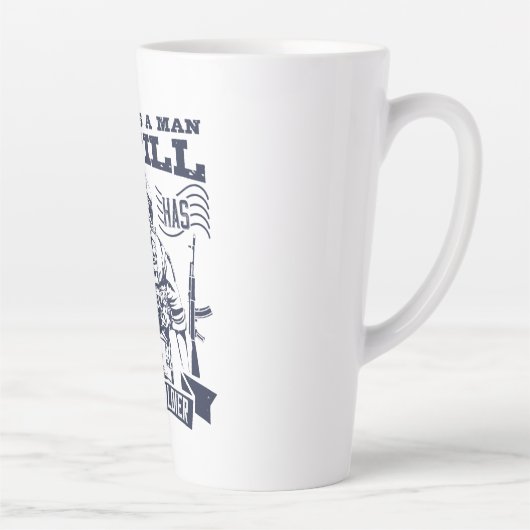 No Man Is A Man Until He Has Been A Soldier カフェラテマグ (右)