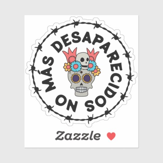 No Más Desaparecidos (skull) シール (シート)