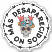 No Más Desaparecidos (skull) シール (正面)