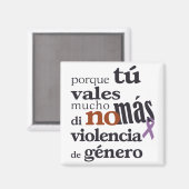 No Más Violencia de Género マグネット (正面/裏面)