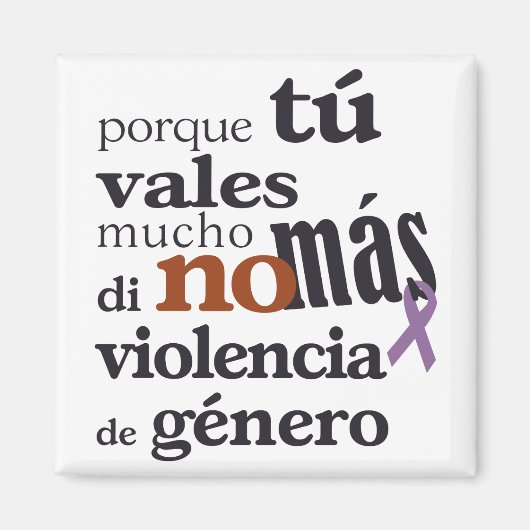 No Más Violencia de Género マグネット (正面)