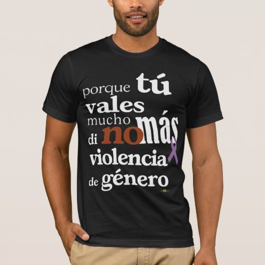 No Más Violencia de Género Tシャツ (正面)