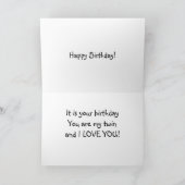 NO MATTER HOW U LOOK AT IT = LOVE YOU TWIN カード (内部)