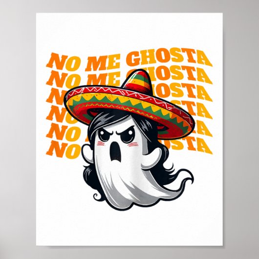 No Me Ghostaメキシコおもしろいンハロウィーン幽霊女性2 ポスター (正面)
