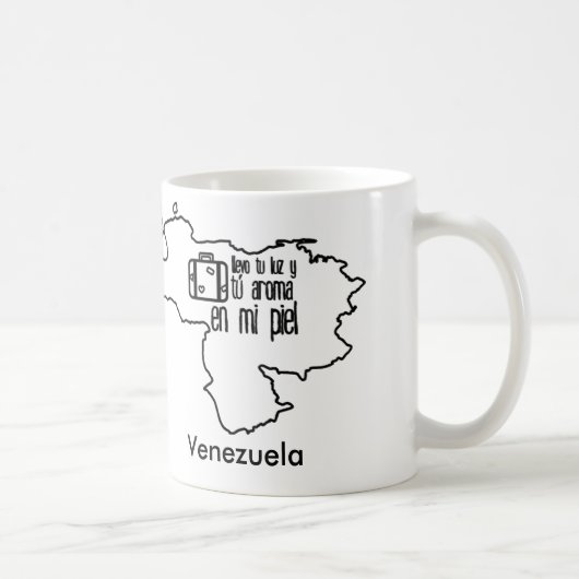 No me olvides Venezuela コーヒーマグカップ (右)