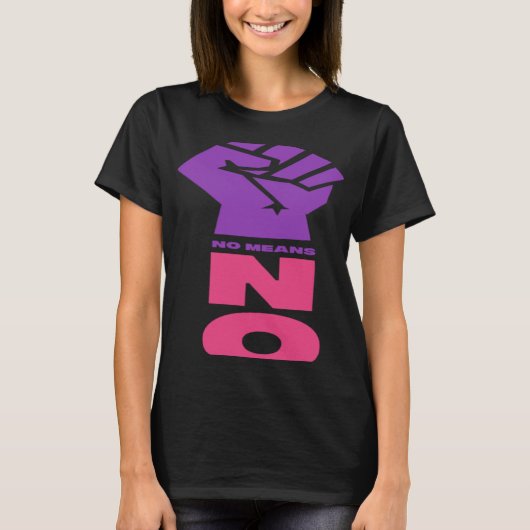 No means活動家フェミニズム tシャツ (正面)