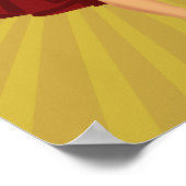 "No Means No" Feminist Pin-Up Girl -レトロアート ポスター (角)