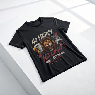 No Mercy No Limit アルファビーストモード ライオン 狼 鷲 Tシャツ