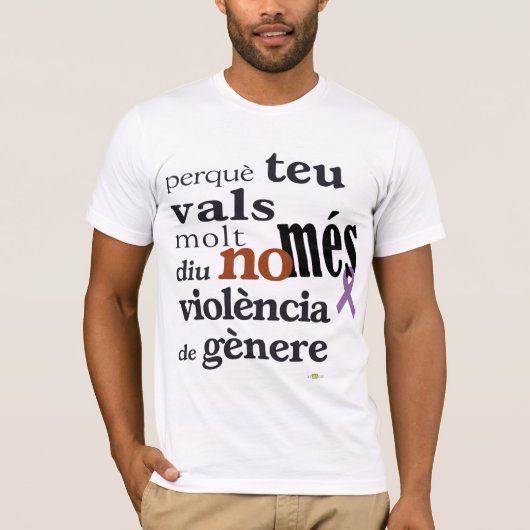 No Més Violència de Gènere Tシャツ (正面)