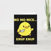 No Mo Nice Enuf Enuf Angry Chick With Knife Sarcas カード (正面)