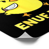 No Mo Nice Enuf Enuf Angry Chick With Knife Sarcas ポスター (角)