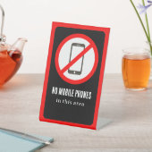 No Mobile Phones 台座サイン (インサイチュ)