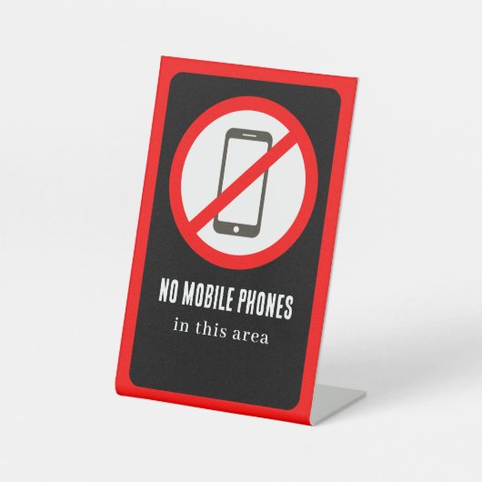 No Mobile Phones 台座サイン (正面)