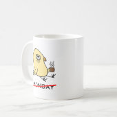 No Monday Early Bird Coffee Lover鳥類学者 コーヒーマグカップ (正面左)