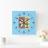 No Money No Honey スクエア壁時計 (ホーム)