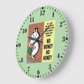No Money No Honey ラージ壁時計 (傾斜)