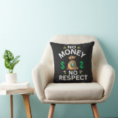 No Money, No Respect"グラフィックTシャツ クッション (椅子)