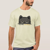 No mood, just meows - grumpy cartoon cat design tシャツ (正面)