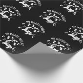 No Moosic No Lifeおもしろい Cow Pun Dark BG ラッピングペーパー (角)
