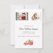 No more夜静か新生児フォトホリデーカード ノートカード (裏面)