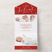 No More 静か Nights 4写真誕生のお知らせ オールインワン招待状 (内側)