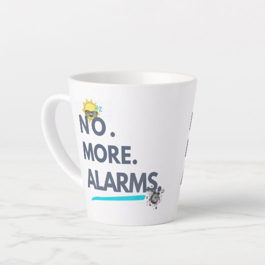 💤 No. More. Alarms. カフェラテマグ (左アングル)