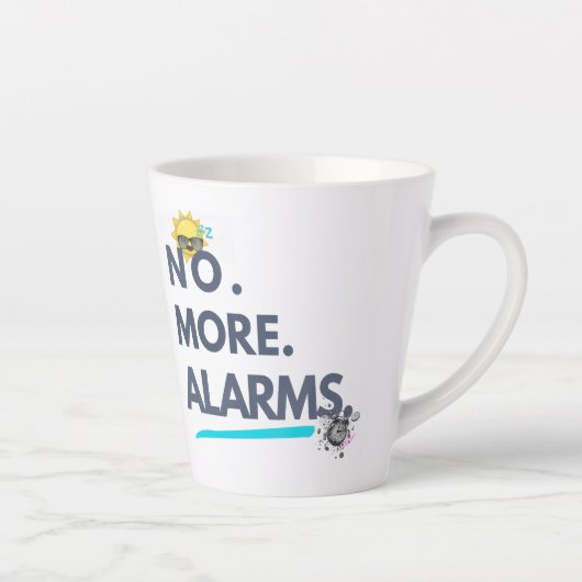 💤 No. More. Alarms. カフェラテマグ (右)