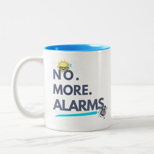 💤 No. More. Alarms. ツートーンマグカップ (左)