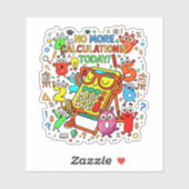No More Calculations Funny Math Sticker シール (シート)